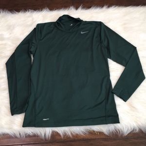Nike Dark Green Athletic Long Sleeve NikeFIT DRY